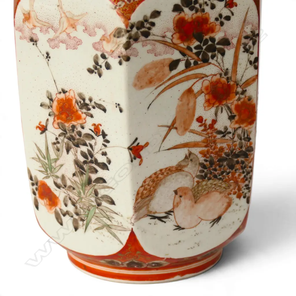 JAPANESE MEIJI PERIOD LIDDED & FACETED JAR H.260mm Image 1++