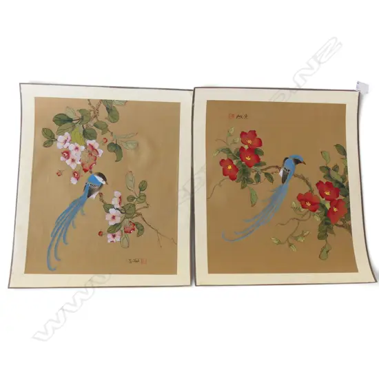 2 ORIENTAL WATERCOLOURS 350x300mm