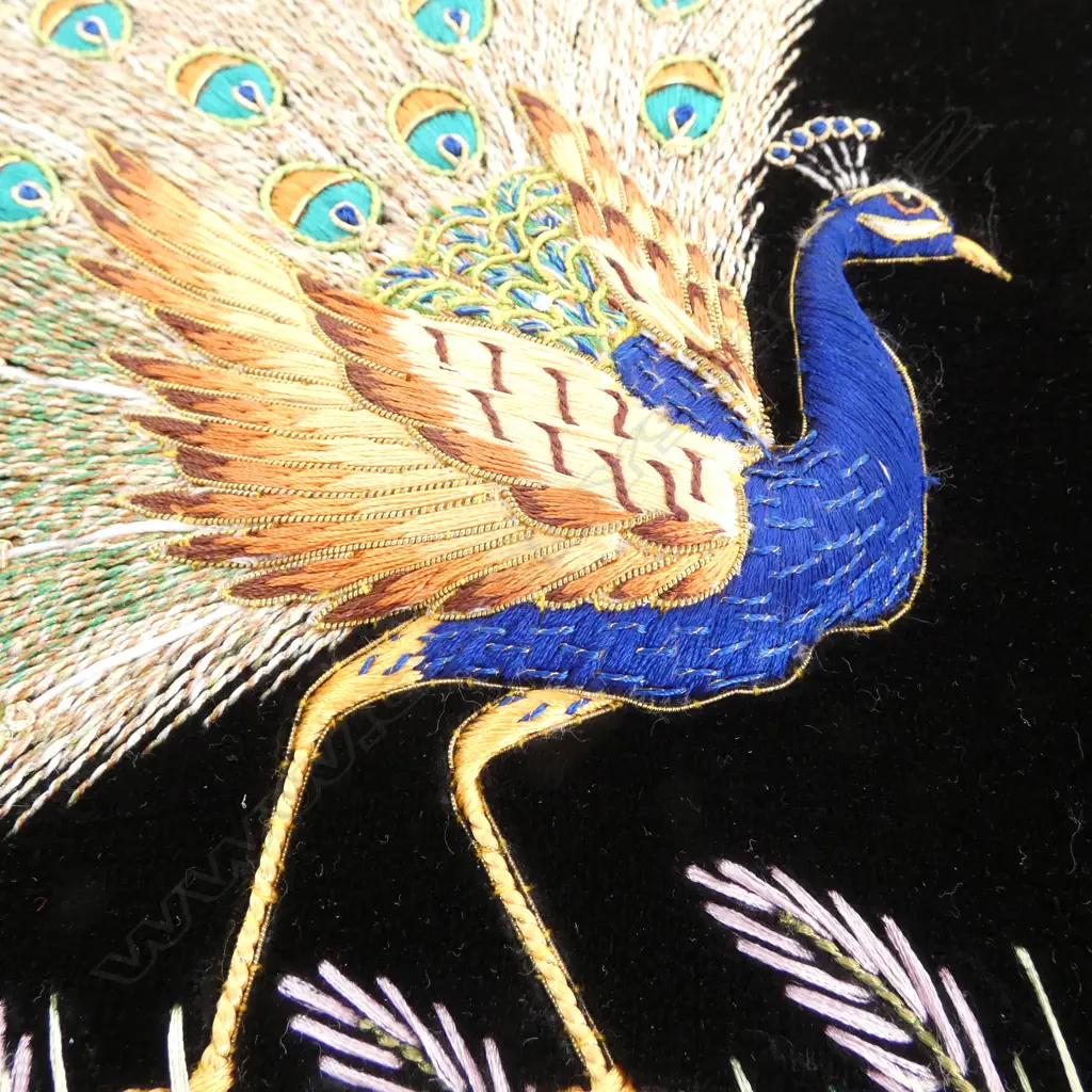 2 PEACOCK EMBROIDERIES 400x300mm Image 1++