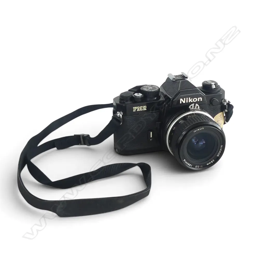 NIKON FM2 CAMERA 28mm F3.5 NIKKOR LENS with new battery. Working Image 1++