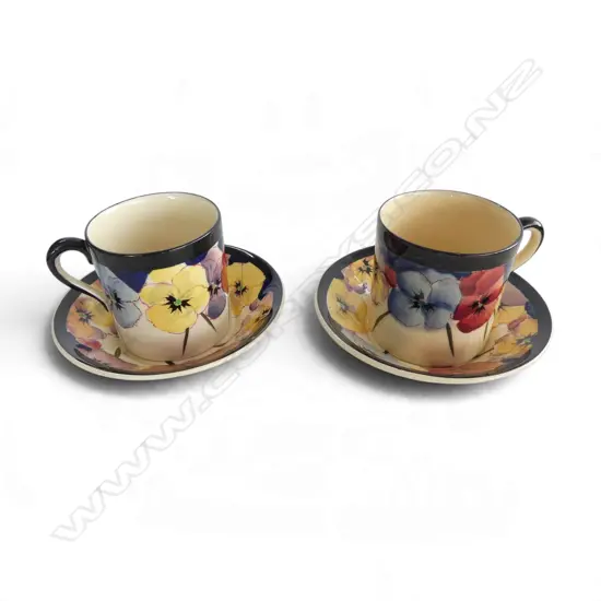 PR ROYAL DOULTON PANSY WARE COFFEE CANS