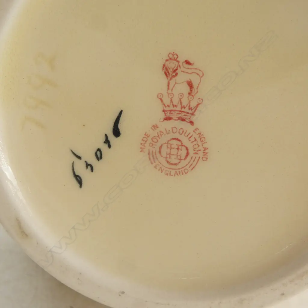 ROYAL DOULTON PANSY VASE w SCALLOPED RIM, H.180mm Image 1++