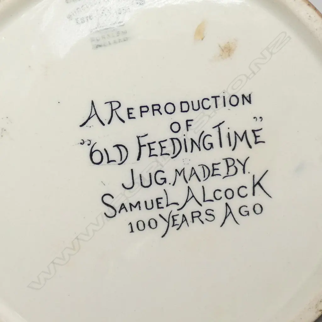 BURLEIGH WARE 'OLD FEEDING TIME' JUG H.245mm Image 1++