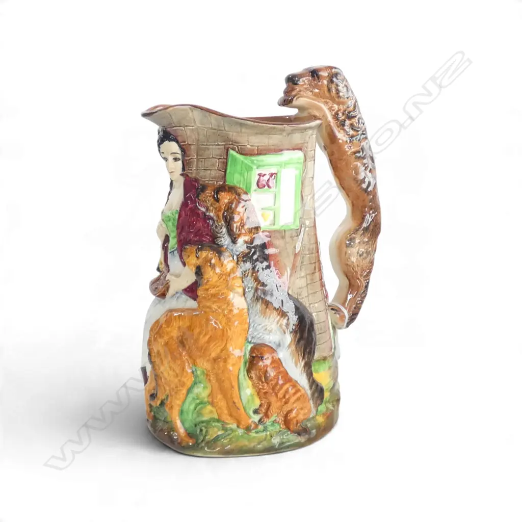 BURLEIGH WARE 'OLD FEEDING TIME' JUG H.245mm Image 1++