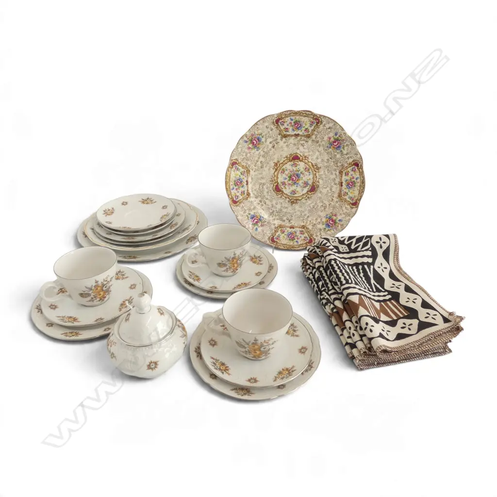 GERMAN FLORAL PART TEA SERVICE  Image 1++