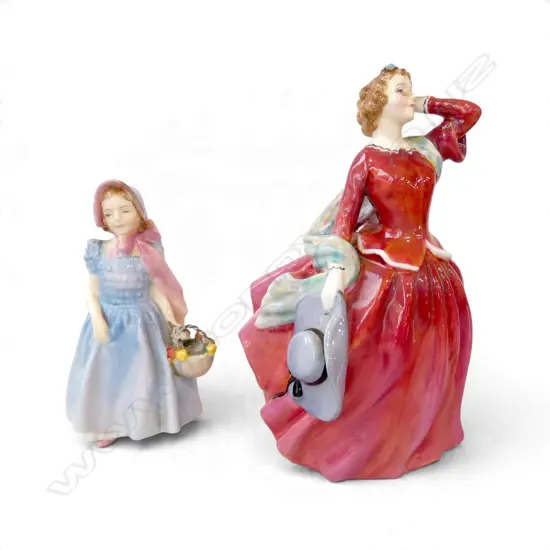 2 ROYAL DOULTON FIGURINES 'WENDY' & 'BLITHE MORNING' H.190mm