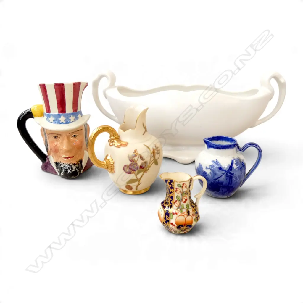 5 PCES OF CHINA Incl. ROYAL WORCESTER HAND PAINTED JUG Image 1++