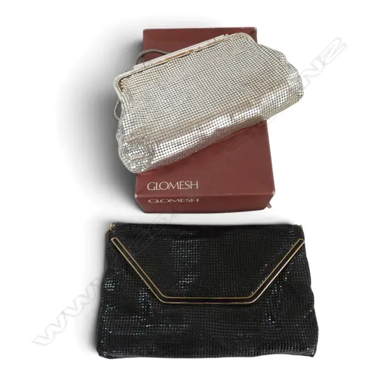 2 1980'S GLOMESH BAGS, ONE IN BOX