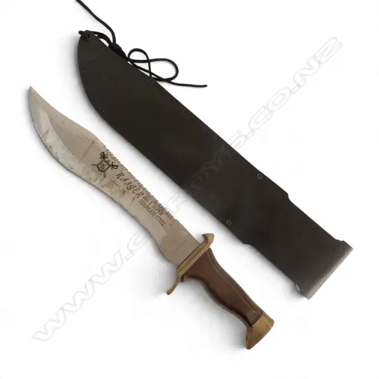 LG RANGER 400-A SUPER STAINLESS STEEL KNIFE IN RANGER SHEATH L.450mm