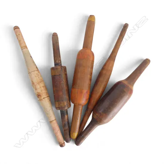 6 SMALL CHAPATI ROLLING PINS L.315mm