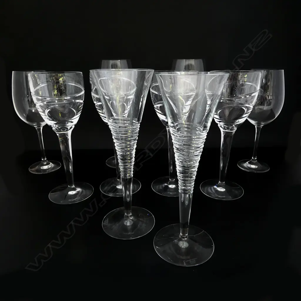 10 LG WINE GLASSES INCL. 6 JASPER CONRAN FOR STUART H.275mm Image 1++