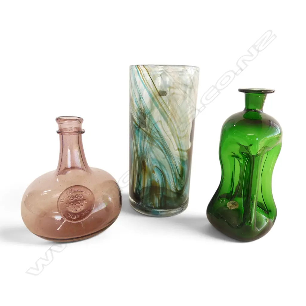 3 PCS MID CENTURY GLASS, MASON, HOLMEGAARD & WHITEFRIARS Image 1++
