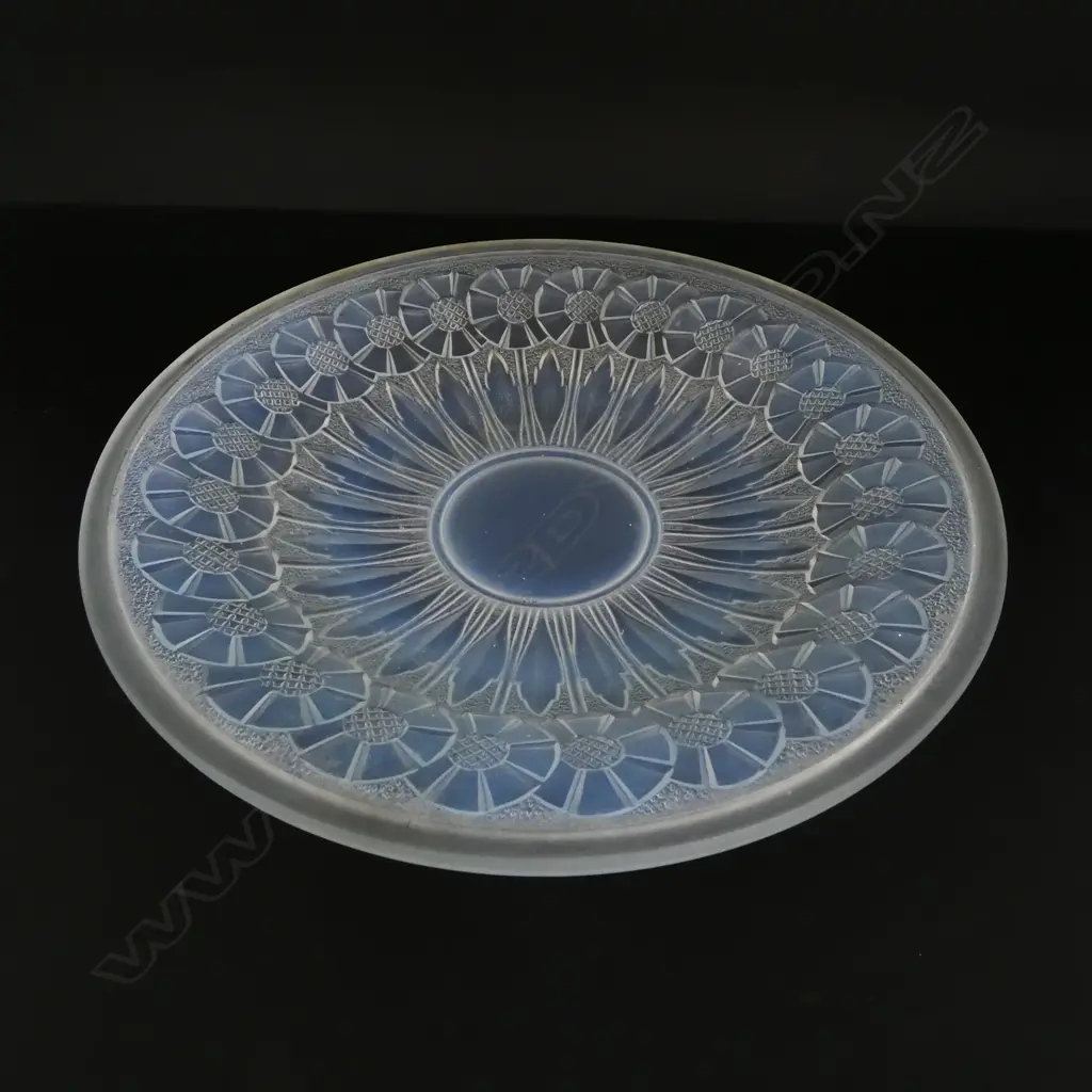 LALIQUE STYLE OPALESCENT DISH Dia.305mm Image 1++