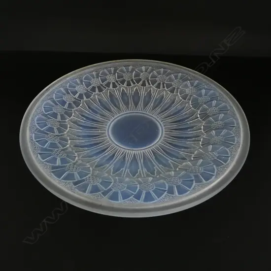 LALIQUE STYLE OPALESCENT DISH Dia.305mm