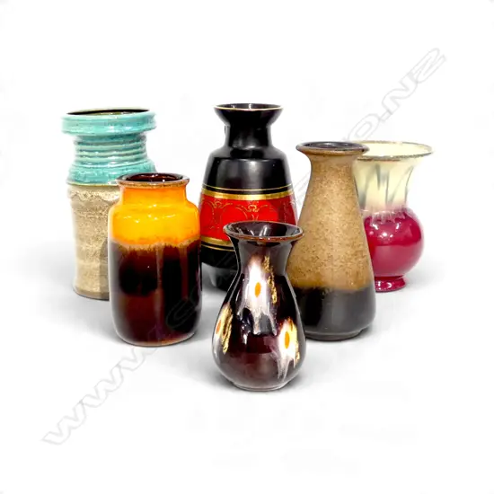 6 RETRO GERMAN VASES H.205mm