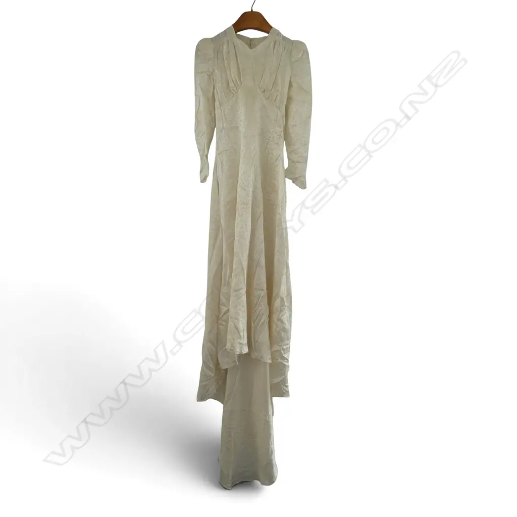 1930s WEDDING DRESS, SOME FAINT MARKS Image 1++