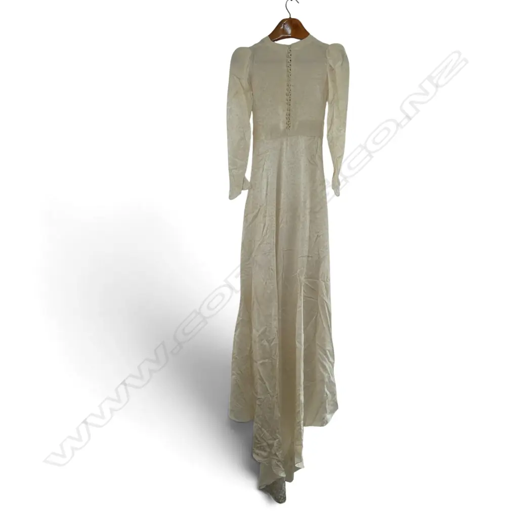 1930s WEDDING DRESS, SOME FAINT MARKS Image 1++