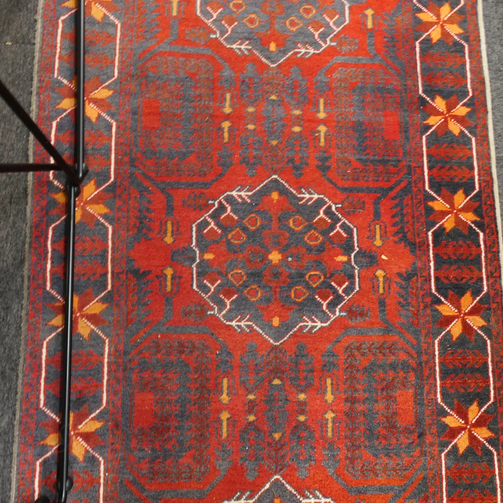 HAND KNOTTED WOOL PILE RUNNER 4870x800mm Image 1++