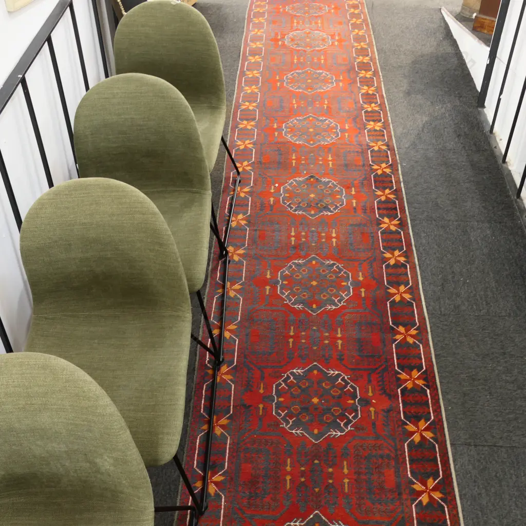 HAND KNOTTED WOOL PILE RUNNER 4870x800mm Image 1++