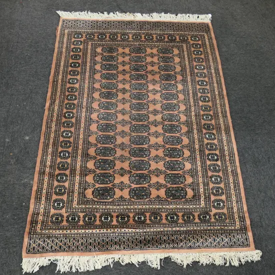 HAND KNOTTED WOOL PILE RUG 1830x1270mm