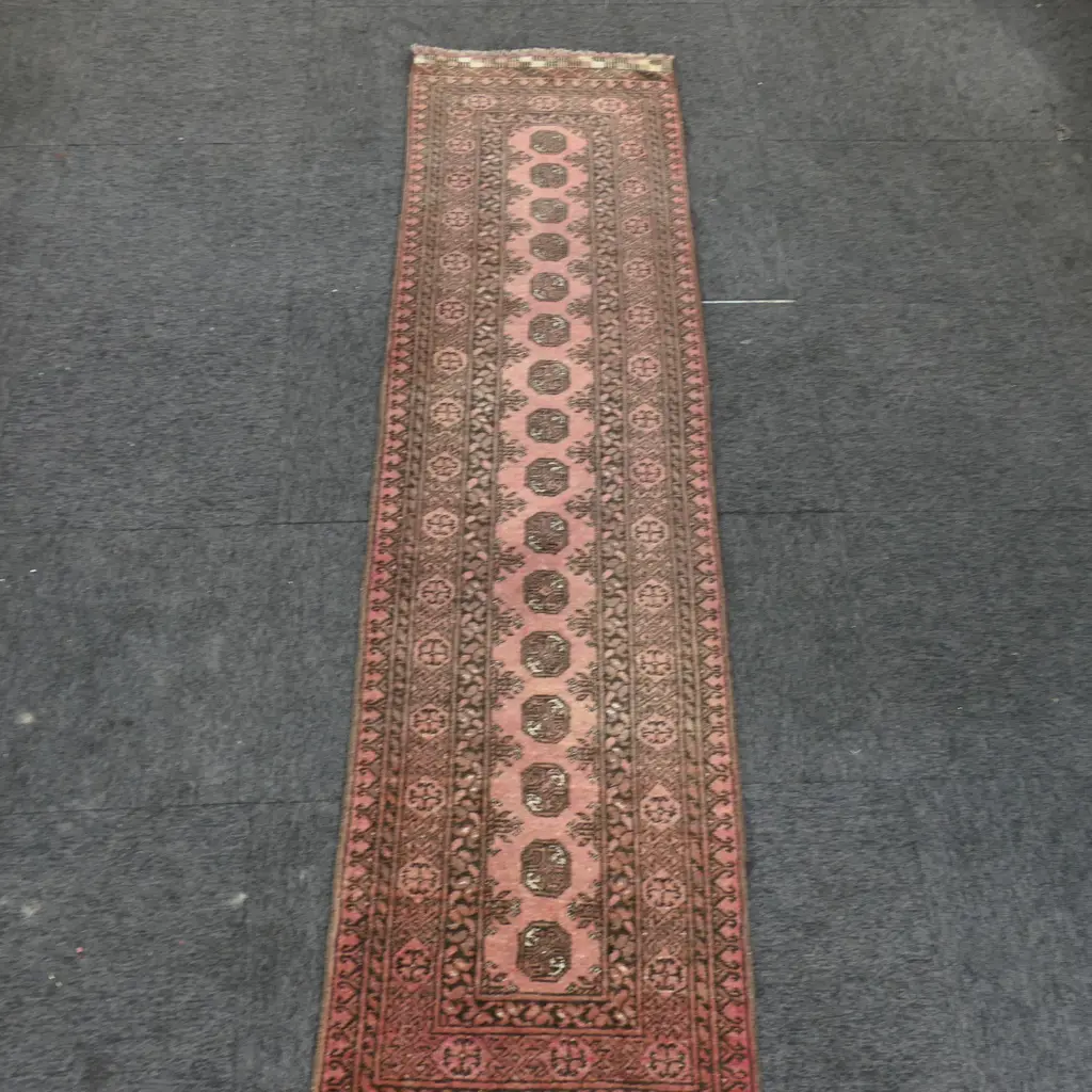 HAND KNOTTED ALL WOOL RUNNER 2350x600mm Image 1++