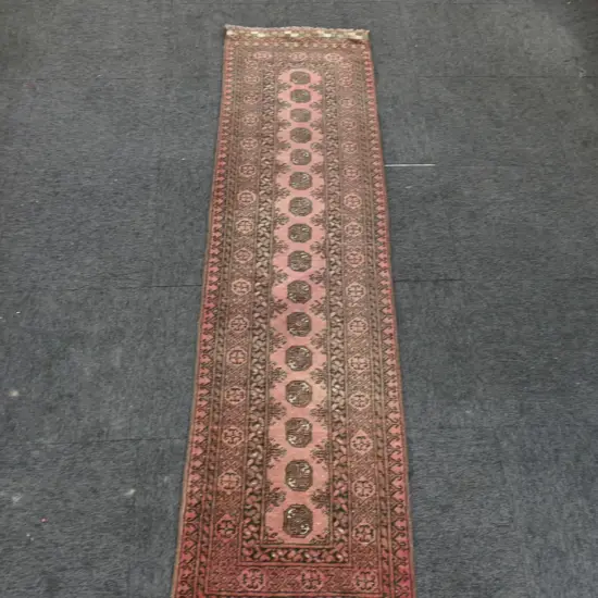 HAND KNOTTED ALL WOOL RUNNER 2350x600mm