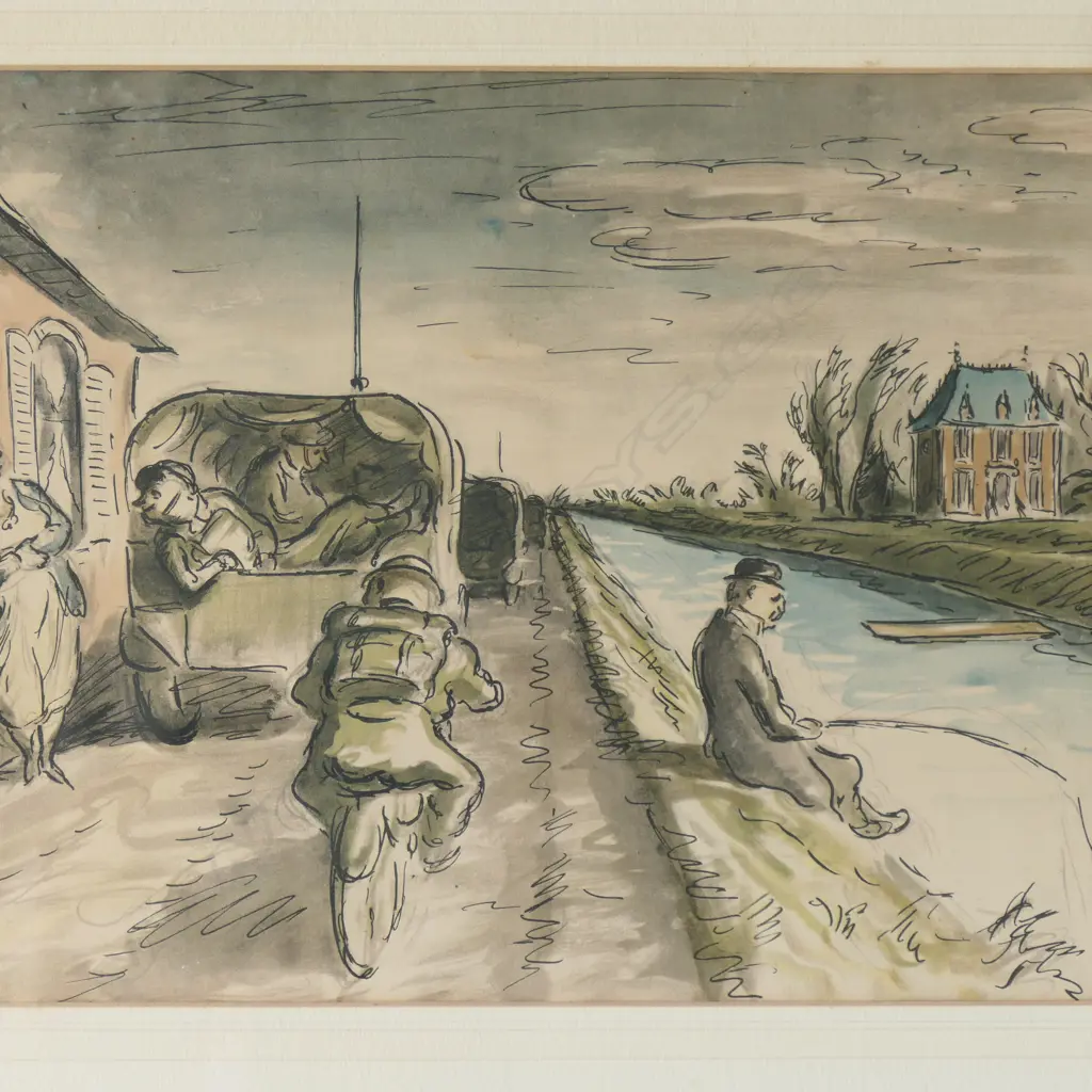 EDWARD ARDIZZONE (BRITISH 1900-79) 'WITH THE 300th. ON THE MOVE' PRINT 280x380mm Image 1++