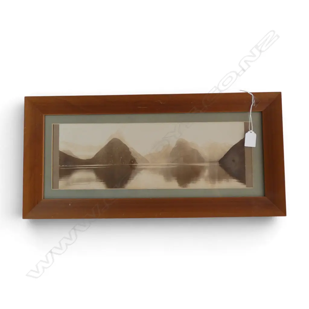 VINTAGE 'Muir & Moodie' PANORAMIC PHOTO 'Milford Sound' named & detailed 2.2.04. 150 X 420mm Image 1++