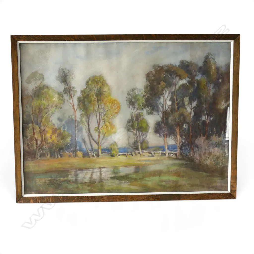 MABEL HILL, VIEW OF THE OLD HOMESTEAD PADDOCK 1898, WATERCOLOUR, SIGNED AND DATED, 560 X 775MM Image 1++