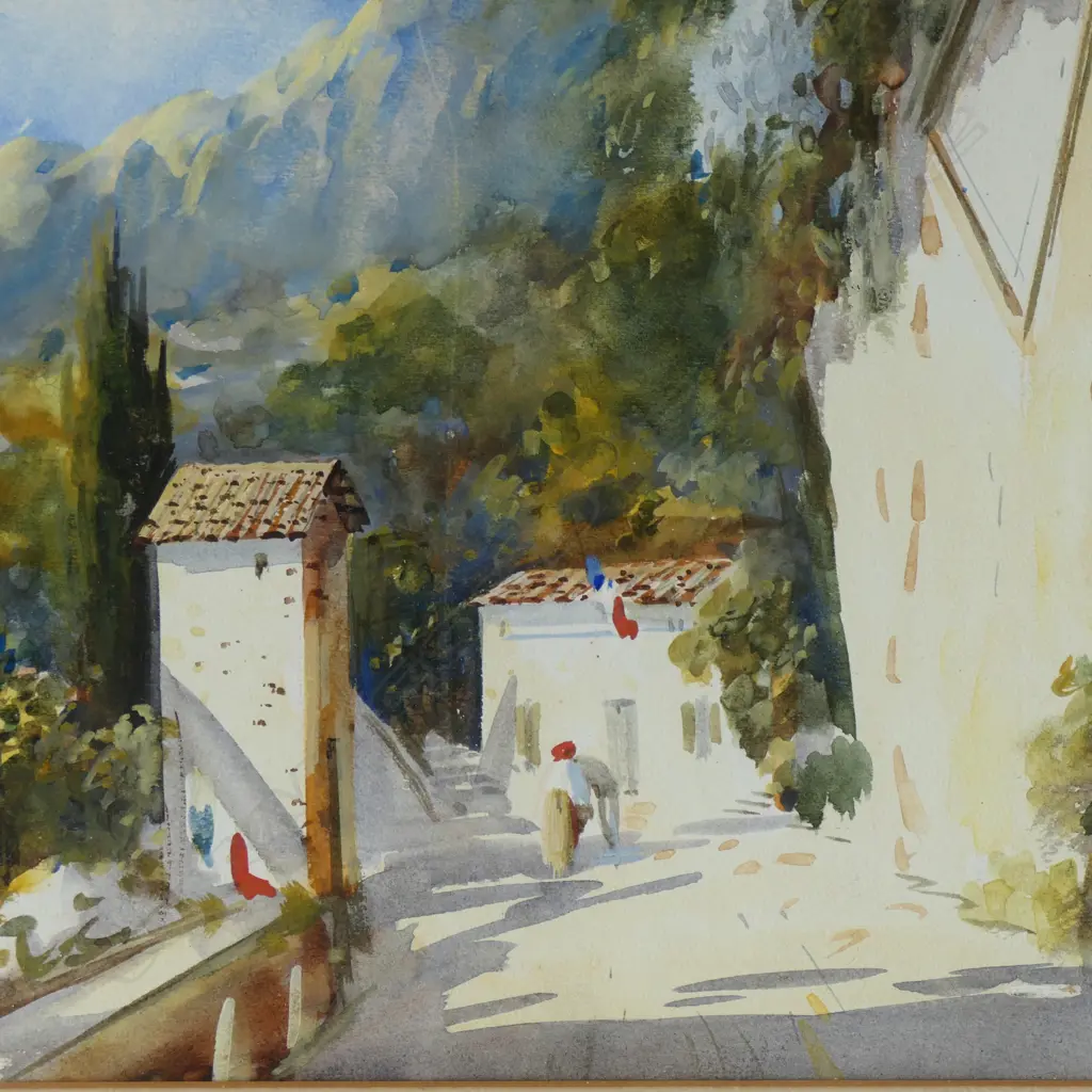 GIRARDOT, THE BORDER POST, WATERCOLOUR, 220x300mm Image 1++
