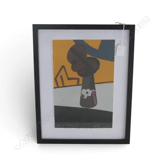 EION STEVENS, 'MINSTREL' 2009, FRAMED ACRYLIC ON PAPER, SIGNED AND TITLED, 280 X 190MM
