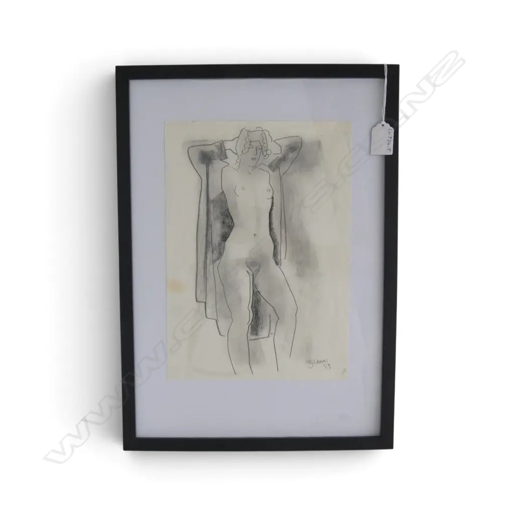 LINDSAY CROOKS, UNTITLED (NUDE STUDY) 1989, PENCIL, SIGNED, 300 X 210MM Image 1++