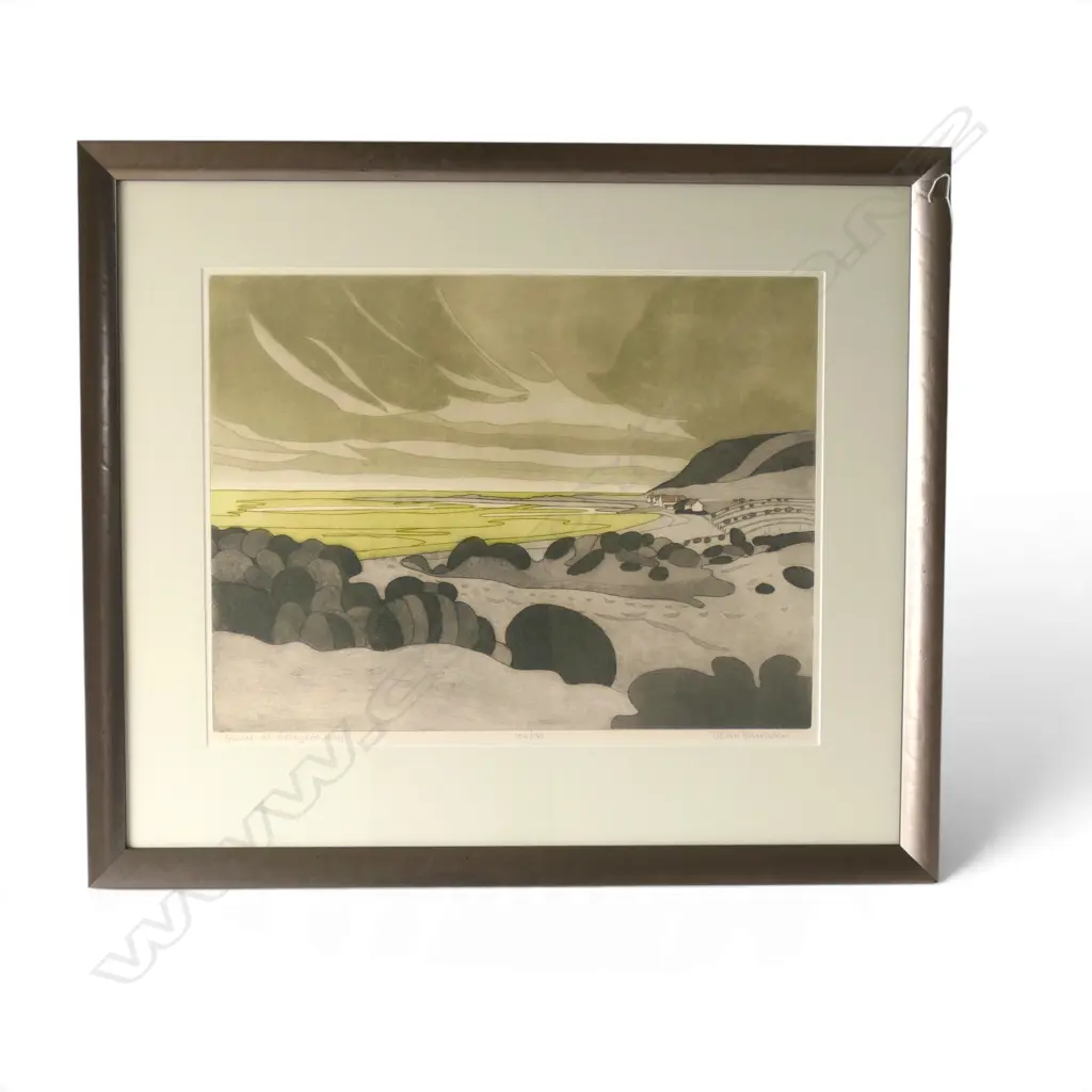 JOHN BRUNSDON 'DUNES AT PORTEYNON BAY' ETCHING 106/150 470x610mm Image 1++