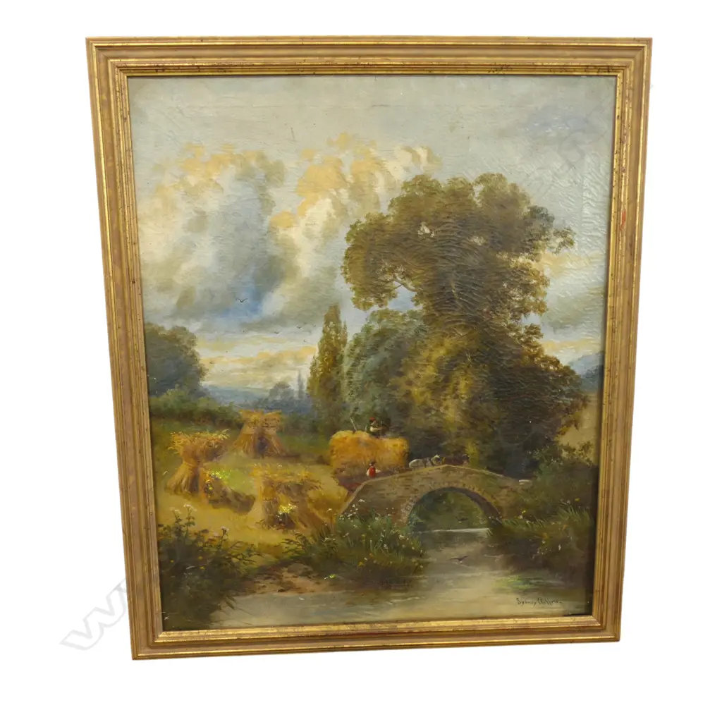 SYDNEY CLIFFORD, EUROPEAN COUNTRY SCENE, OIL ON CANVAS, 750x620mm Image 1++