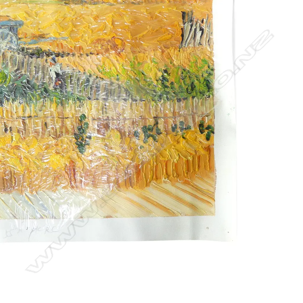 AFTER VINCENT VAN GOGH OIL PAINTING 'The Harvest' 520 x 620mm.  Image 1++