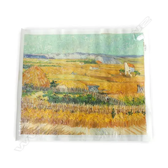 AFTER VINCENT VAN GOGH OIL PAINTING 'The Harvest' 520 x 620mm. 