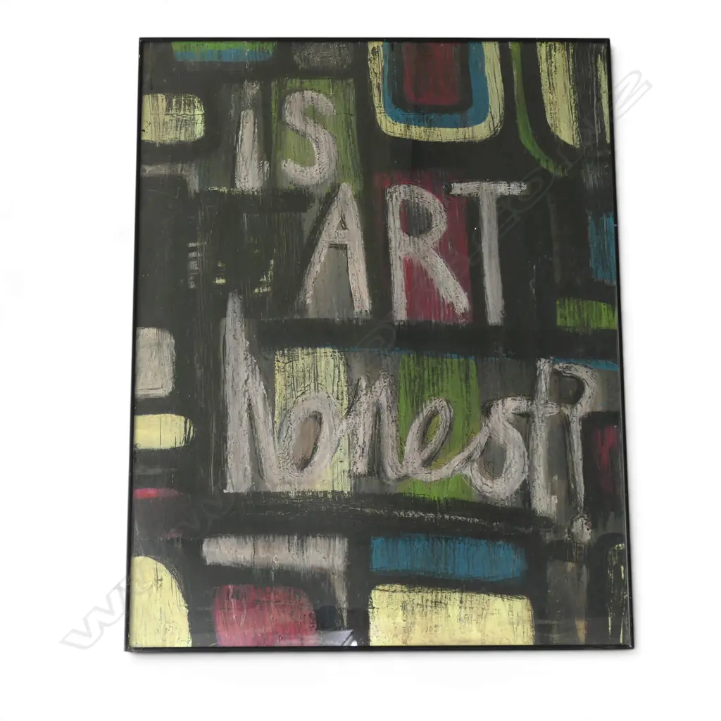 ARTIST UNKNOWN ACYRLIC ON BOARD IS ART HONEST? 900 X 700 MM Image 1++