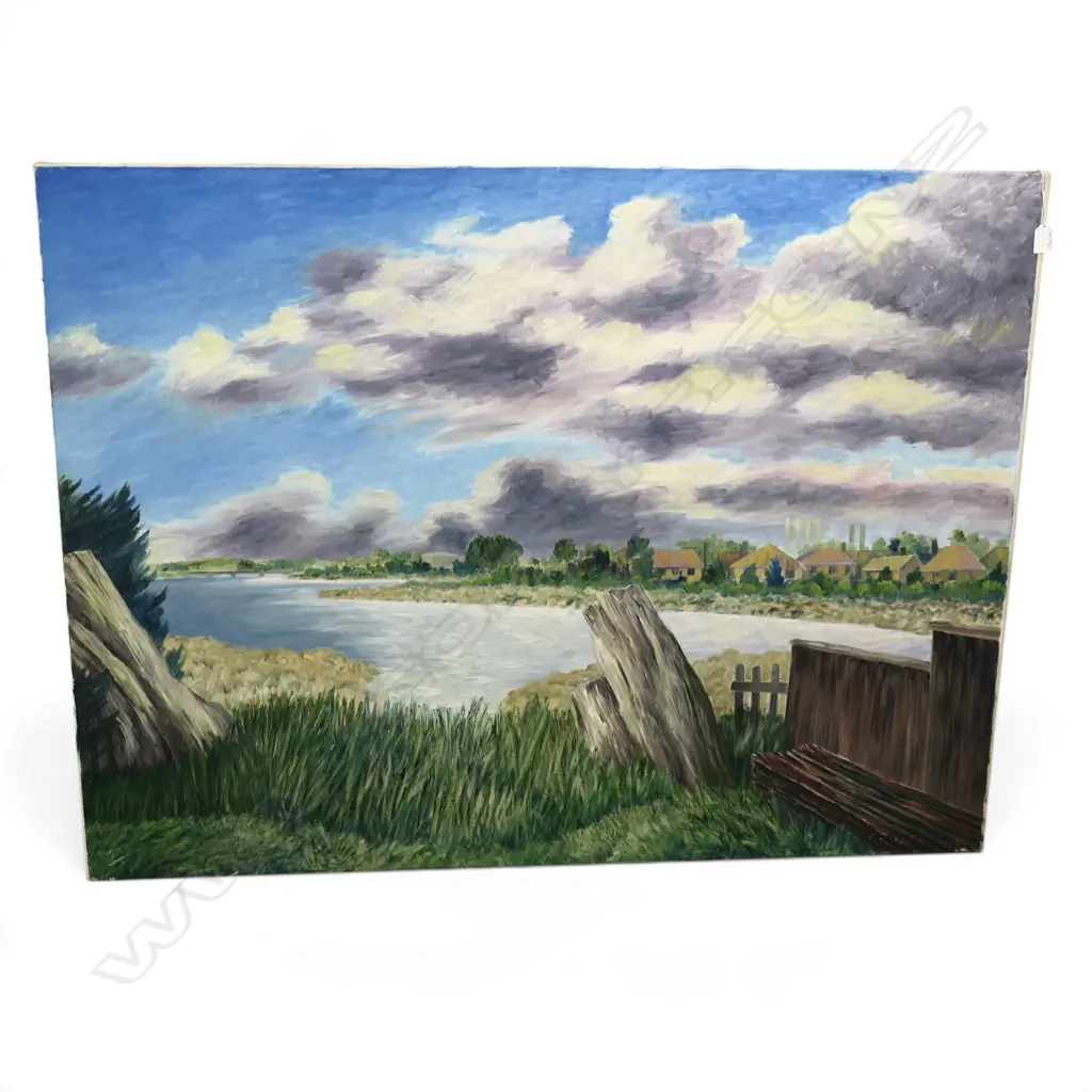 ROGER STAPLES, LANDSCAPE, ACRYLIC ON CANVAS, SIGNED & DATED '91 915x1220mm Image 1++