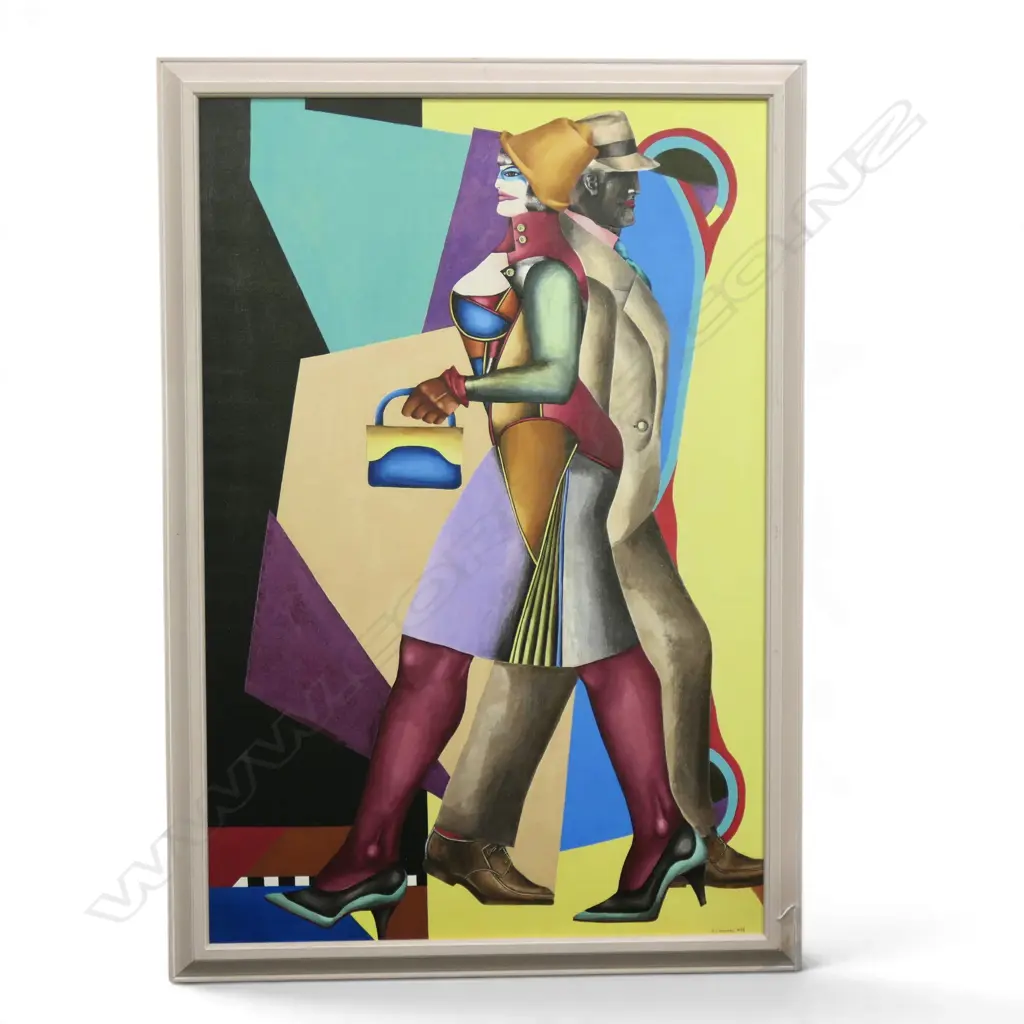 RICHARD LINDNER (1901-1978) 'MOON OVER ALABAMA' 1953 PRINT ON CANVAS 910x605mm Image 1++