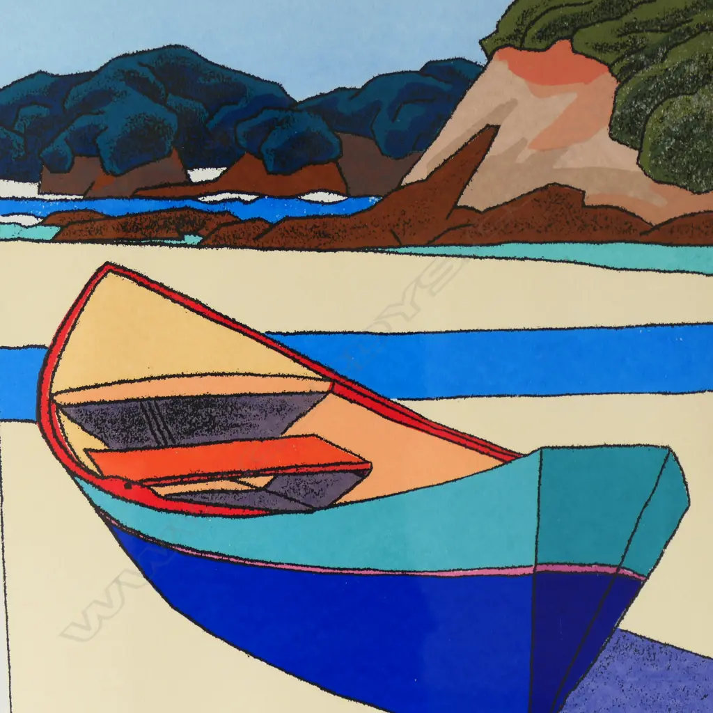 TOM  BURNETT 'DORY AT MATAPOURI' SCREENPRINT A/P, SIGNED, 555 X 460MM Image 1++