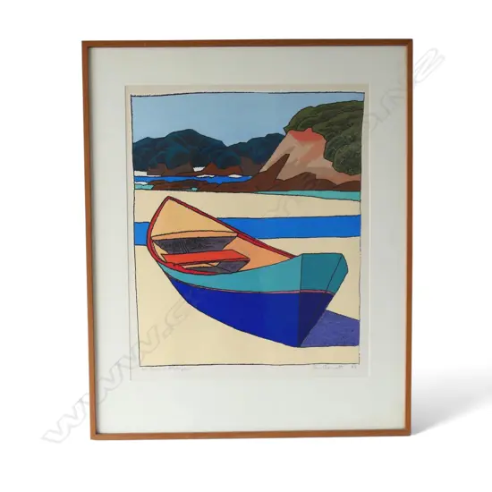 TOM  BURNETT 'DORY AT MATAPOURI' SCREENPRINT A/P, SIGNED, 555 X 460MM