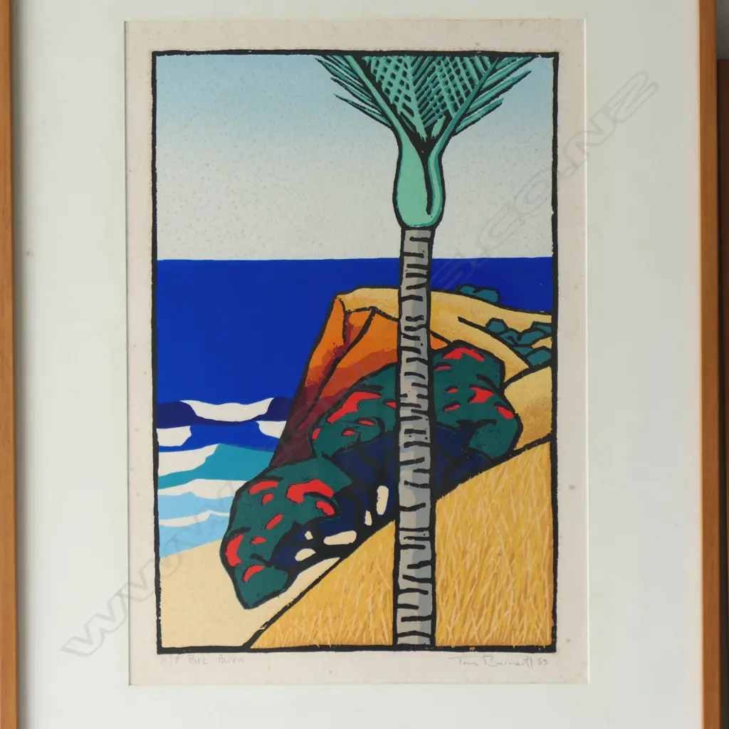 TOM BURNETT 'HORSESHOE BAY' & 'PARE PAREA' SCREENPRINTS (2) 20/50 & A/P, SIGNED, 285 X 255MM & 390 X 260MM Image 1++
