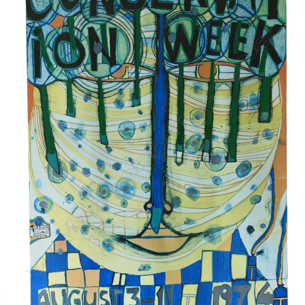 FRAMED HUNDERWASSER POSTER PRINT 830 X 580MM Image 1++