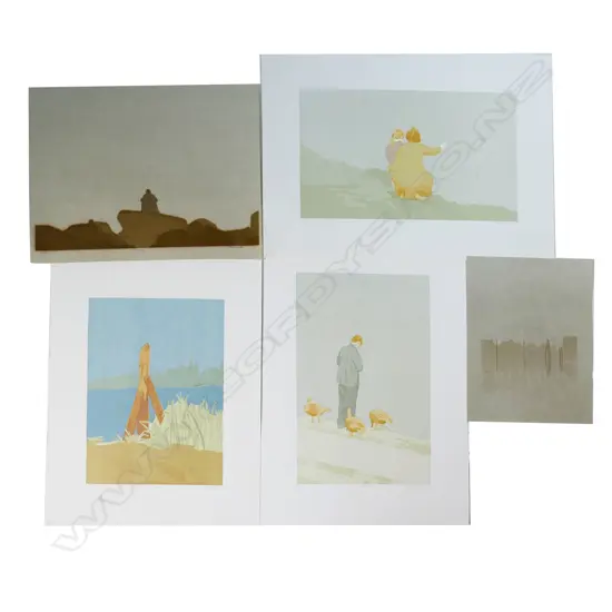 COLLECTION OF 5 NUMBERED SCREEN PRINTS SIGNED REBECCA DAWSON