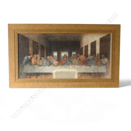 LAST SUPPER PRINT 410x850mm frame AF to one side