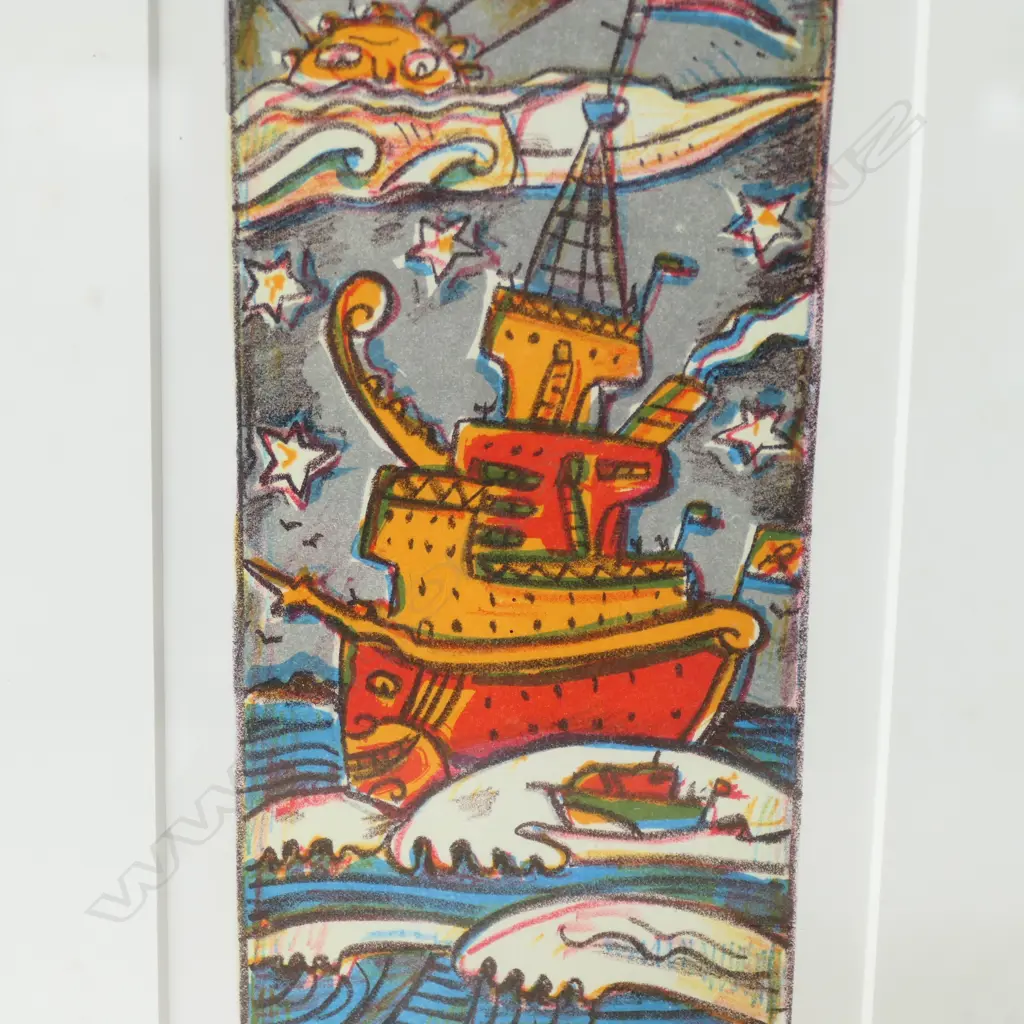 3 PRINTS; CLAUDIA POND EYLEY 19/155 230x125mm, NIGEL BROWN 'HAPPY SHIP' '96 104/150, LEWIS MILLER 'LIONS' '96 51/150 Image 1++