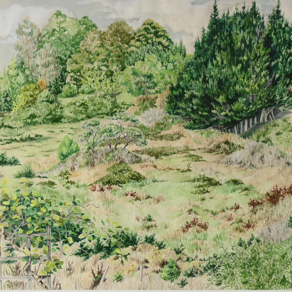 JOAN THOMAS, ABBOT'S WAY 1966, WATERCOLOUR, SIGNED, 460 X 570MM Image 1++
