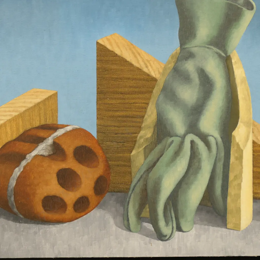 ROGER STAPLES, STILL LIFE w. GLOVE, ACRYLIC ON BOARD, SIGNED & DATED '85 405x535mm Image 1++