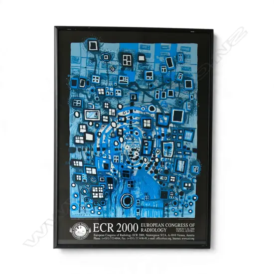 HUNDERTWASSER FRAMED POSTER PRINT 2000 830x580mm