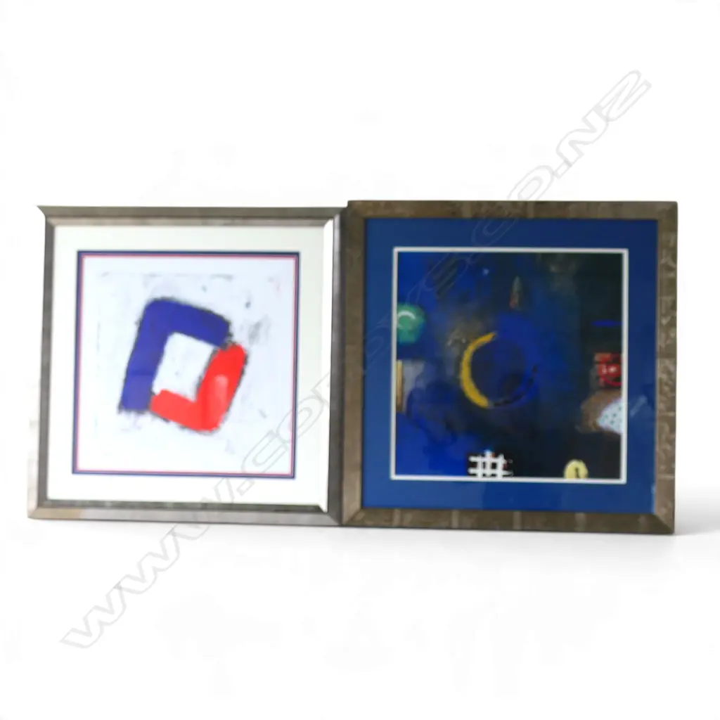 J. TEEUP, ABSTRACT, LITHOGRAPH 240/1000, 400 X 380MM & CONTEMPORARY ABSTRACT POSTER PRINT 450 X 450MM Image 1++